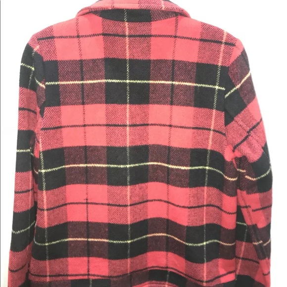 Juniors large Plaid Print blk/RED Thermal Pattern Jacket Size M - Picture 2 of 3